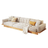 Combinable velvet multi-seater sofa with bottom drawer for stylish storage
